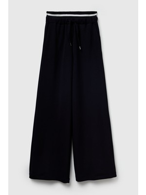 United Colors Of Benetton Siyah Kadın / Kız Kdn_modal Karışımlı Cepli Beli Bağcıklı Geniş Paça Eşofman Altı Model Kodu: ( 3QAFDF01D100)