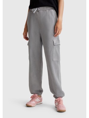 United Colors Of Benetton Antrasit Kadın / Kız KDN_%100 Pamuk Beli Ipli Relax Fit Kargo Eşofman Altı Model Kodu: ( 39BLDF01B71M)