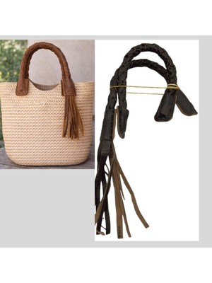 Angel Çanta Aksesuar Gerçek Deri 45 cm Nova Model Koyu Kahve Renk Çift Çanta Sapı