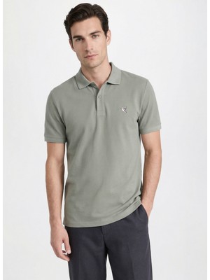 Fabrika Haki Erkek Slim Fit Polo T-Shirt F5SM-TST 2779 N