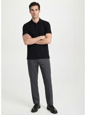 Fabrika Siyah Erkek Regular Fit Polo T-Shirt Nobro Cepsız Nb