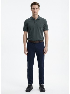 Fabrika Haki Erkek Regular Fit Polo T-Shirt Nobro Cepsız Nb