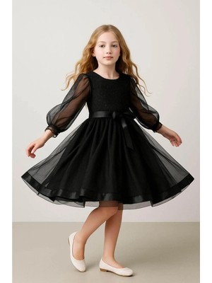 Bes Trend Kız Çocuk Balo Party Kemerli Abiye Elbise