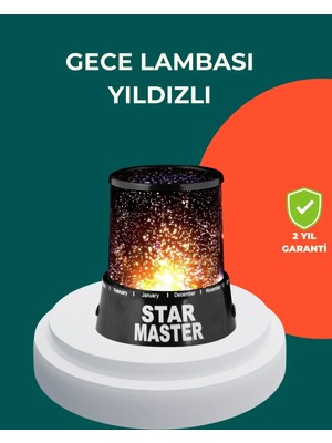Marsilyan Galaxy Efektli LED Yıldız Projektör Renk Değiştirmeli Oda Aydınlatması