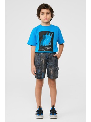 NBT Jeans Bg Store Erkek Çocuk Desenli Şort