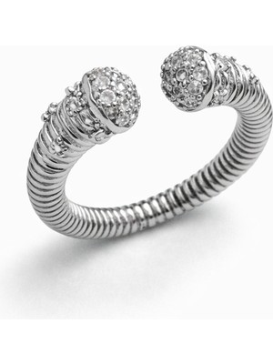 Venüs Design Çelik Feli Taşlı Yüzük (Ayarlanabilirdir)