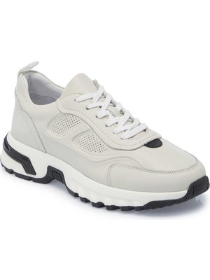Tergan Beyaz Hakiki Deri Erkek Sneaker - E25I1AY57211-N3O