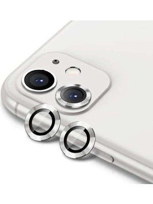 BM Makina Ally Iphone 11 6.1 3D Metal Çerçeveli Kamera Lens KORUYUCU-(5775)