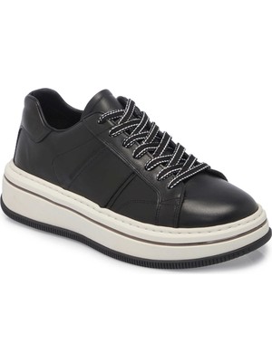 Tergan  Siyah Hakiki Deri Erkek Sneaker - E25I1AY57190-A23