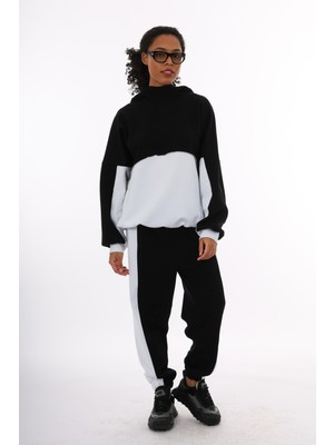 By Özlem Yazan Renk Bloklu Lastik Paça Kadın Eşofman