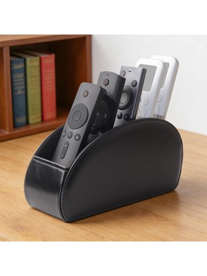 Vexora Global Kumanda Düzenleyici & Masaüstü Düzenleyici – 5 Bölmeli Deri Organizer