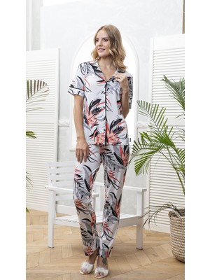 Flz Boydan Düğmeli Pijama Takımı