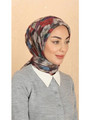 Lo'cella Pamuklu Soft Eşarp 4530-8 Bordo