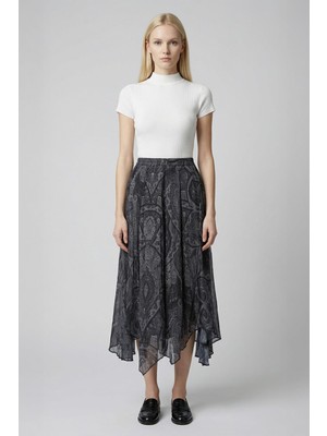 Rays Siyah Overlok Desen Etek 8461A