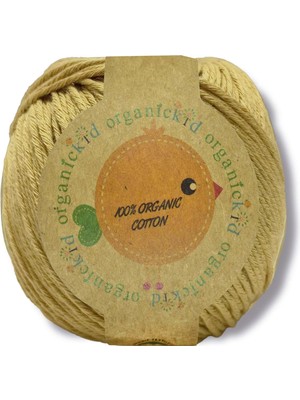 Organickid Organik Pamuk Amigurumi Punch 50 gr El Örgü İpi 555 Kiwi
