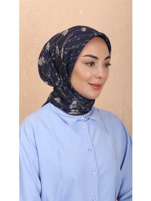 Lo'cella Pamuklu Soft Eşarp 4531-1 Lacivert