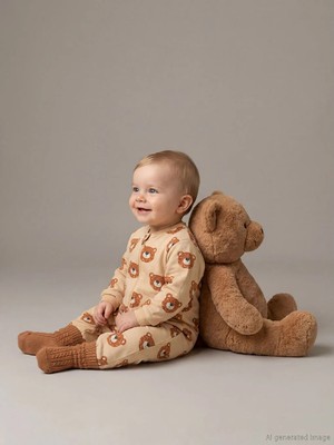 LC Waikiki Lcw Baby Bej 2.5 Tog Baskılı Erkek Bebek Uyku Tulumu