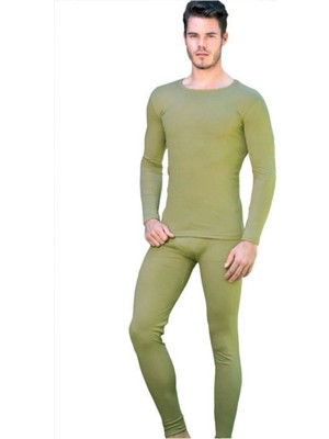 Tutku Erkek Thermal Alt Üst Takım-Yeşil-Haki-L
