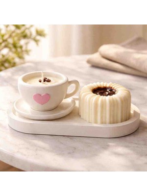 Hero Glow Candle Fincan ve Pasta Mum Seti