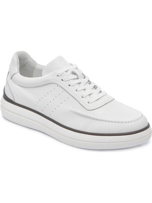 Tergan Beyaz Hakiki Deri Erkek Sneaker - E25I1AY57212-A26