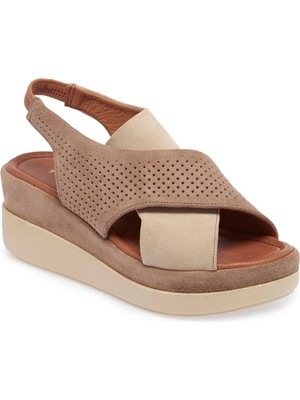 Tergan  Vizon Hakiki Süet Deri Kadın Sandalet - K25Y1SN67755-A02