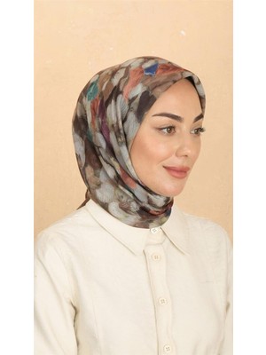 Lo'cella Pamuklu Soft Eşarp 4530-10 Koyu Kahve