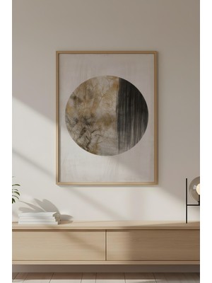 Huhuli Ahşap Çerçeveli Wabi Sabi Koleksiyon Tablo HUHU738