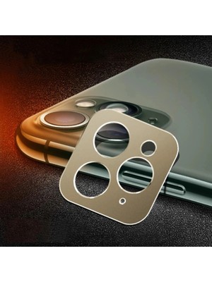 BM Makina Iphone 11 Pro -11 Pro Max 3D Metal Kamera Koruyucu Metal LENS-(5775)