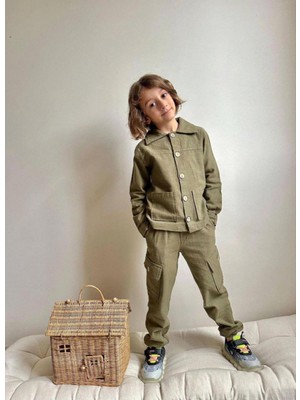 Butik Erkek Çocuk Gömlekli Keten Takım Alt - Üst Takım