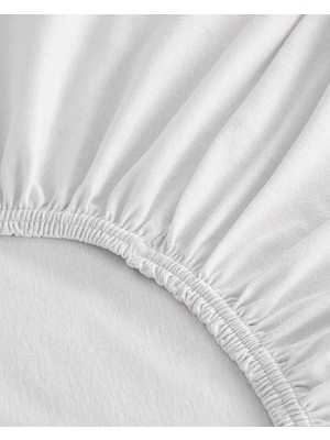 Tek Kişilik Yastıklı Çarşaf Takımı 100X200 Ranforce Beyaz Renk
