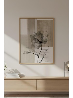 Huhuli Ahşap Çerçeveli Wabi Sabi Koleksiyon Tablo HUHU759