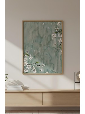 Huhuli Ahşap Çerçeveli Wabi Sabi Koleksiyon Tablo HUHU728