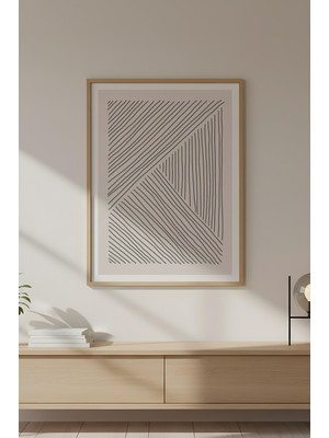 Huhuli Ahşap Çerçeveli Minimalist Tablo HUHU574