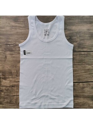 Tutku Erkek Çocuk Atlet Ribana 6'lı Beyaz 8-10 Yaş Esnek Kumaş ile Rahat Kullanım