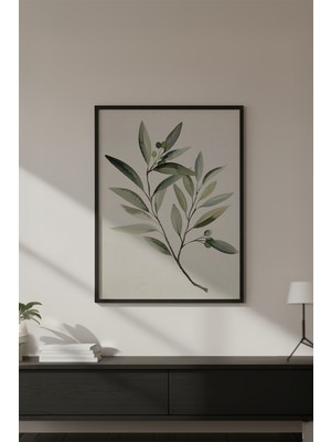 Huhuli Ahşap Siyah Çerçeveli Wabi Sabi Koleksiyon Tablo HUHU716