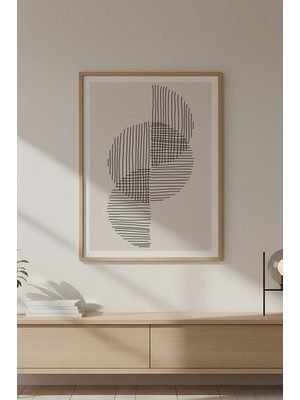 Huhuli Ahşap Çerçeveli Minimalist Tablo HUHU577