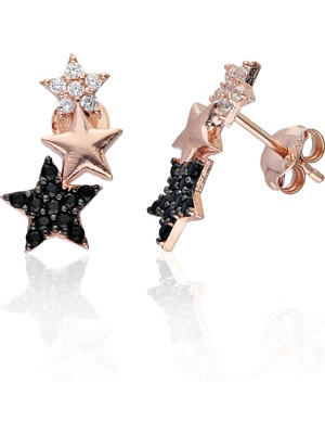 By Barun 925 Ayar Gümüş  Yıldız  Küpe