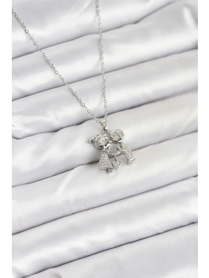 Moresun Buğz 316L Çelik Zincir Gümüş Renk Erkek Kız Model Kadın Kolye