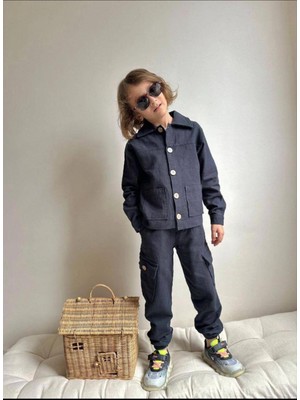 Butik Erkek Çocuk Gömlekli Keten Takım Alt - Üst Takım