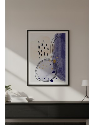 Huhuli Ahşap Siyah Çerçeveli Modern Tablo HUHU612