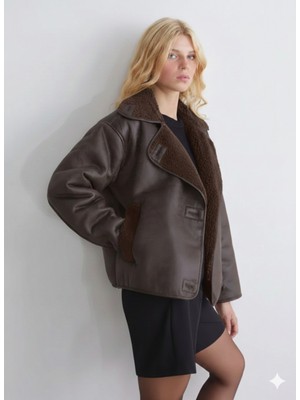 Orions Collection Kahve Düğmeli Süet Ceket