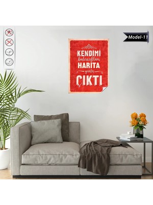 Akıllı Kağıt Statik Tutunma Özellikli Tablo - Poster Mizah (Model -11)