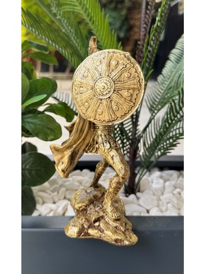 Panda Hediyelik Yunan Mitolojisi Theseus Biblo /20 cm /altın Rengi