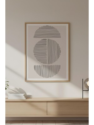Huhuli Ahşap Çerçeveli Minimalist Tablo HUHU576