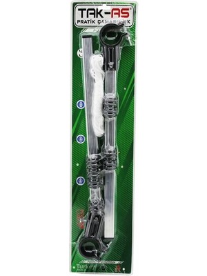 Go İthalat Plastik Kulplu Küpeşte Makaralı Katlanır Çamaşır Askısı (5473)