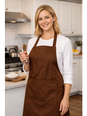 Boyundan Bağlamalı Ayarlanabilir Mutfak Önlüğü – Aşçı ve Servis Kullanımı