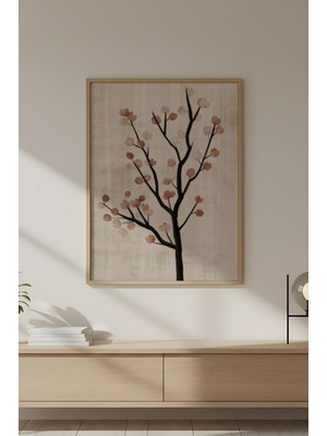 Huhuli Ahşap Çerçeveli Wabi Sabi Koleksiyon Tablo HUHU737