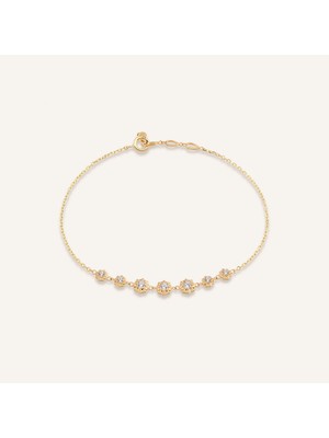 Aja Marvella Çok Taşlı Altın Bileklik