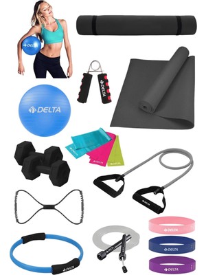 Delta Dolu Dolu Set! Pilates Seti – Evde Eksiksiz Spor Deneyimi Pilates Ekipmanları ile Daha Esnek!