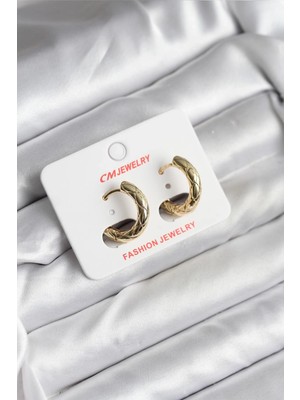 Moresun Buğz 14K Gold Renk Kaplama cm Kadın Küpe